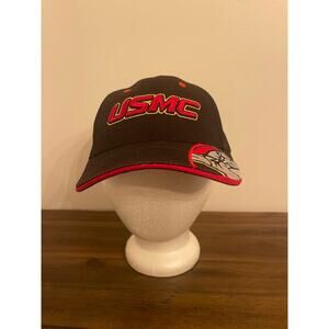 Black USMC Baseball hat w/ Bulldog
